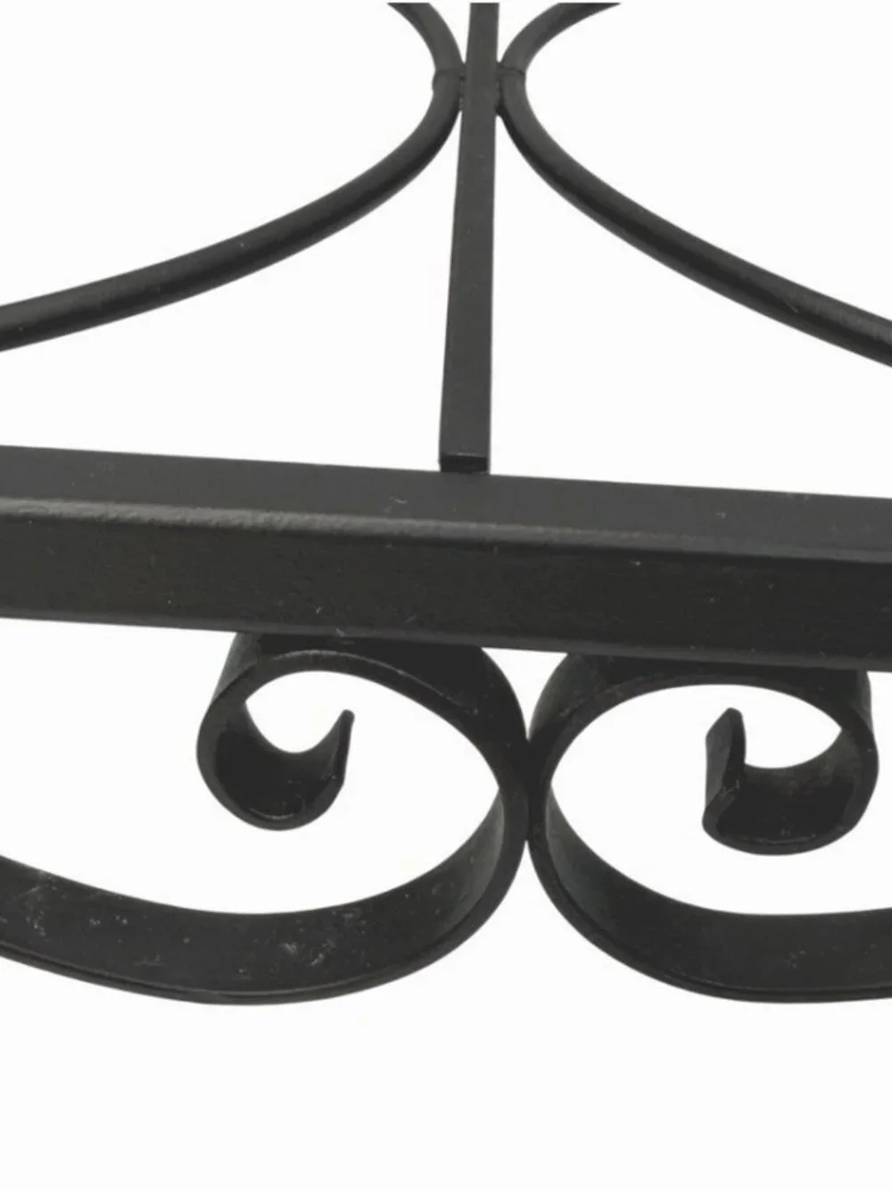 Vintage Victorian Style Wrought Iron Dog Food & Water Bowl Holder Ornate Scroll
